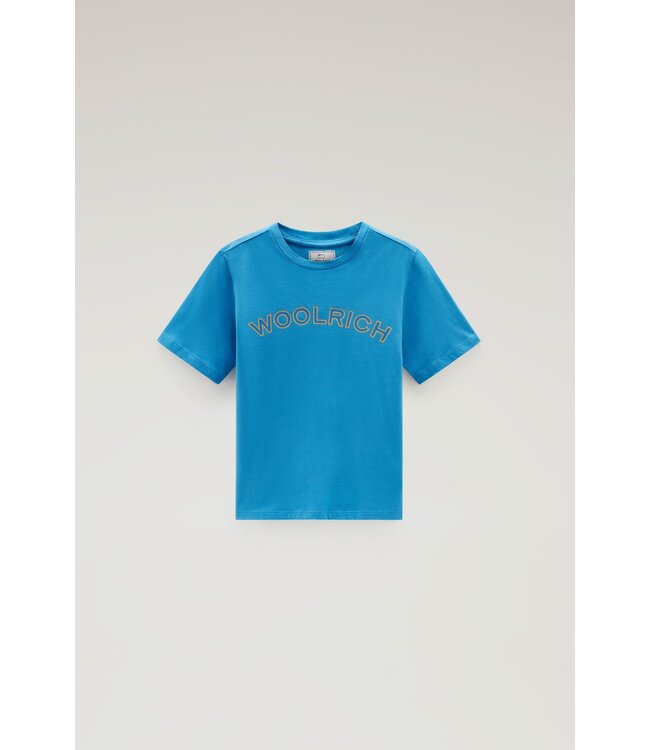 Woolrich Woolrich T-Shirt Logo Campanula Blue