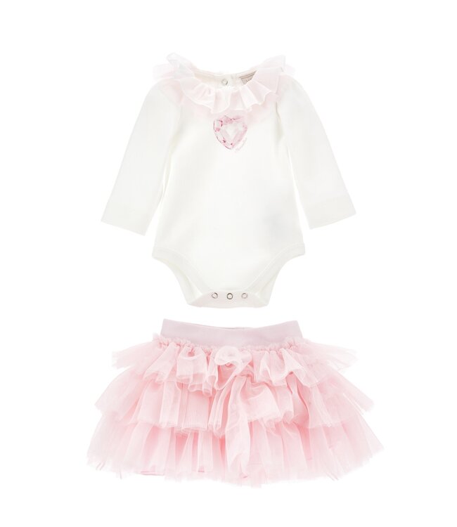 Monnalisa Romper + Tutu Roze