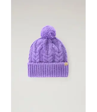 Woolrich Woolrich Wool Pom-Pom Beanie Purple