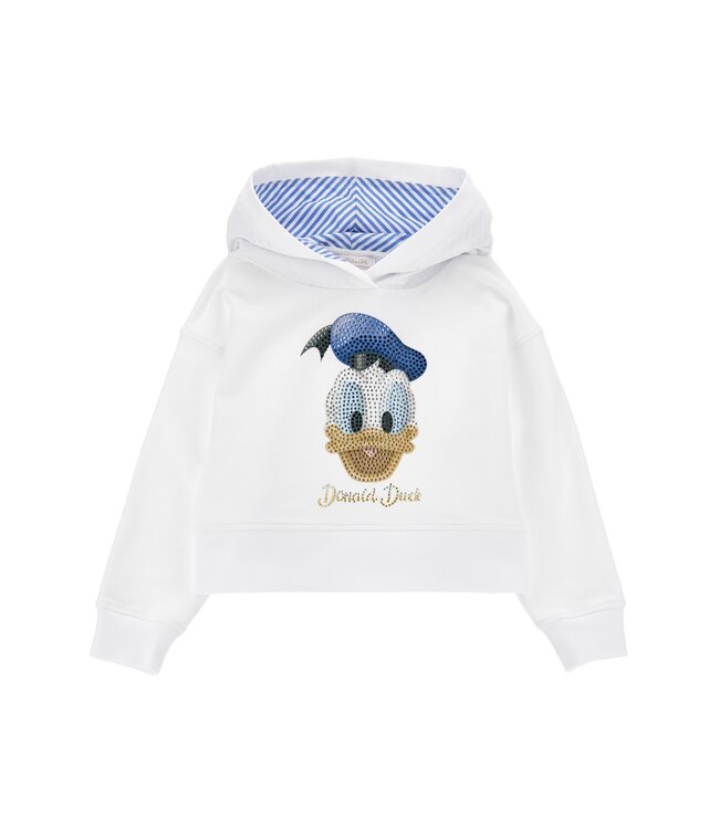 Monnalisa Donald Duck Hoodie Wit