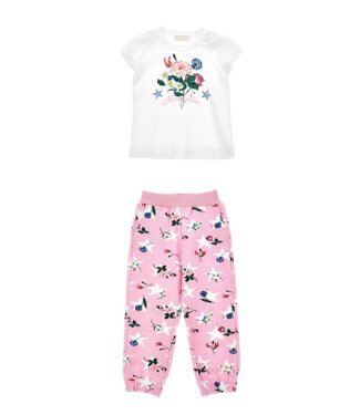 Monnalisa Tshirt Met Joggingbroek Bloemen