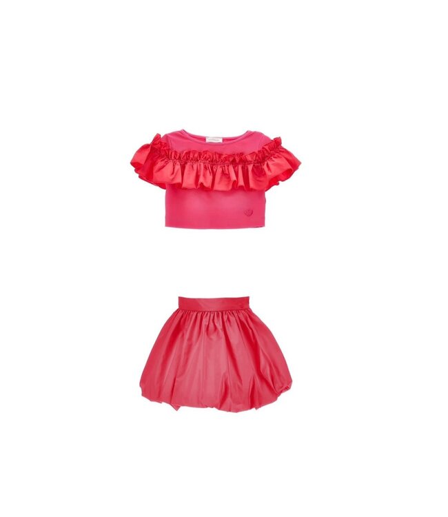 Monnalisa Set Rok Met Top Fuchsia