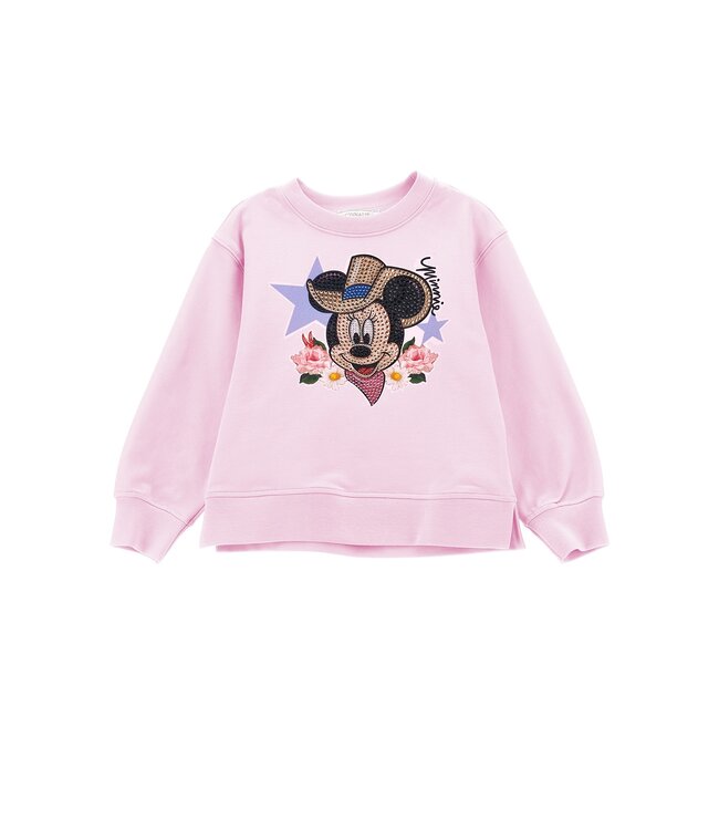 Monnalisa Sweater Minnie Cowboy Roze