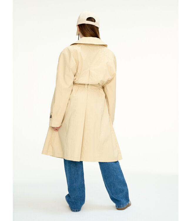 Cotton Trench Coat Beige