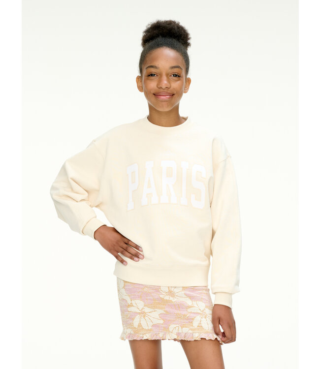 Les Coyotes De Paris Crewneck Artwork Paris Cream