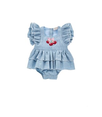 Monnalisa Baby Spijker Romper Kersjes