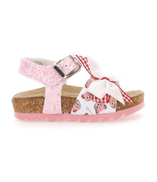 Monnalisa Sandalen Roze Wit Met Kersen