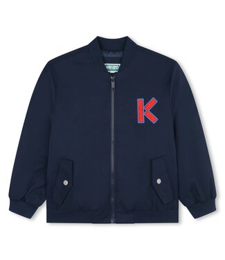 KENZO Bomber Jas Donkerblauw Rood