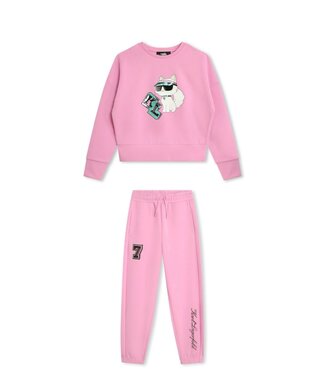 Karl Lagerfeld Joggingpak Roze Logo