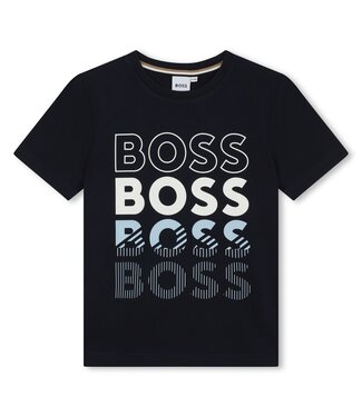 Boss Tshirt Donkerblauw Logo