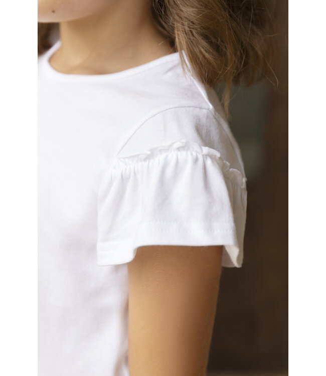 Tartine et Chocolat Tshirt Wit Lichtblauw Meisje