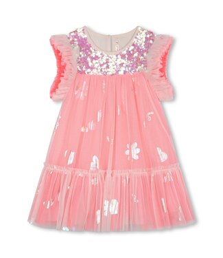 Billieblush Tule Roze Jurk Met Glitters