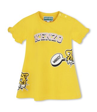 KENZO Baby Jurkje Geel Met Tijger