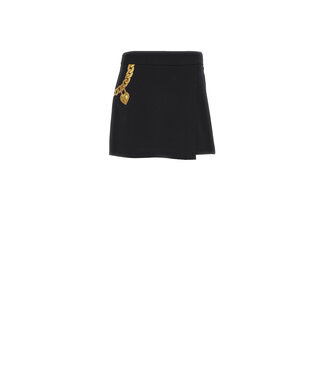 Moschino Zwart Broekje Met Print Gouden Ketting