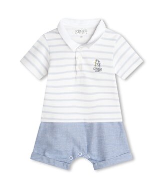 KENZO Baby Set Lichtblauw Polo Gestreept