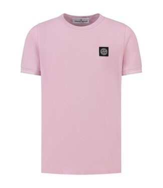 Stone Island Tshirt Roze Polo Stof