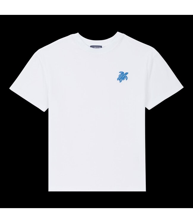 Vilebrequin Tshirt Wit Logo Blauw