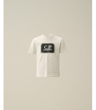 C.P Company Tshirt Wit Logo Voorzijde