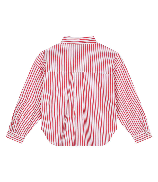 DKNY Overhemd Gestreept Rood Wit