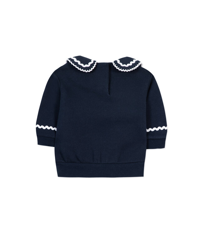 Tartine et Chocolat Baby Sweater Donkerblauw En Kraag