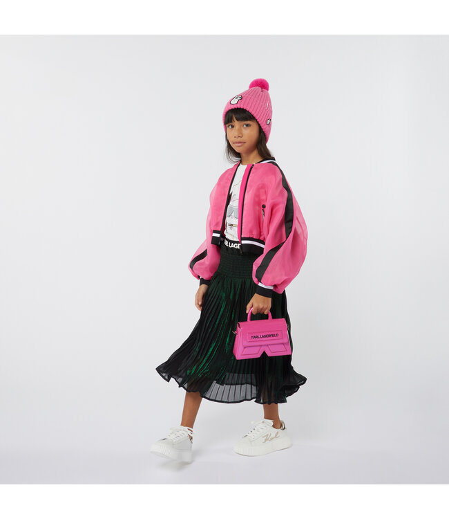 Karl Lagerfeld Vest Bomber Donkerroze