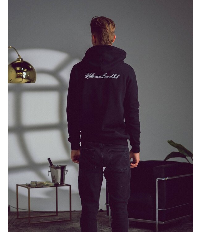 Baron Filou Embroidered Hoodie Filou CXVII Black