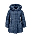 Monnalisa Winterjas Donkerblauw met zachte capuchon