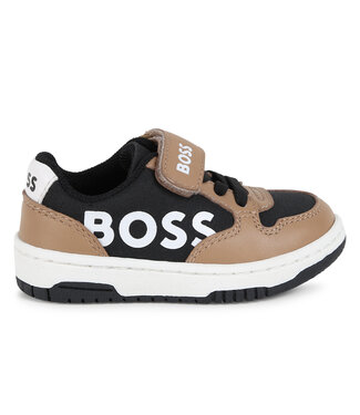 Boss Sneakers Klittenband Beige/Zwart