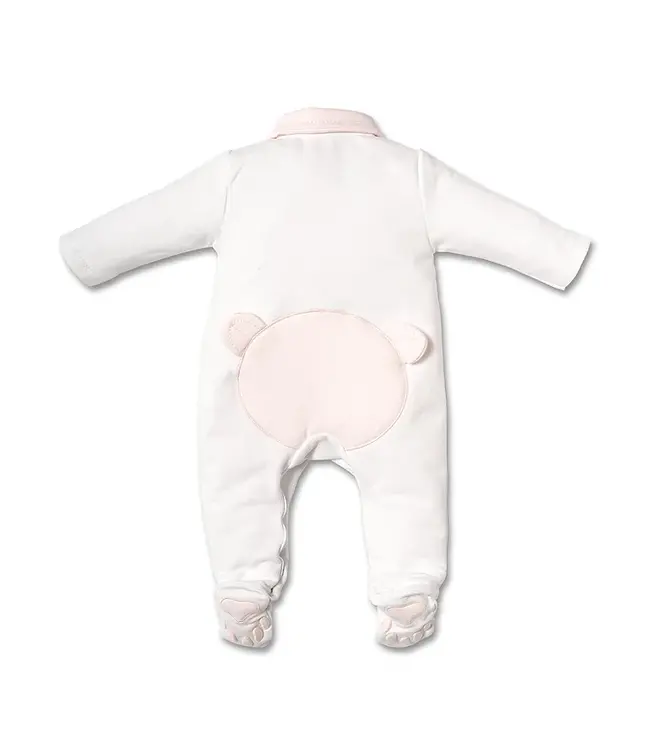 First First Orso Rompersuit Teddy Backside & Feet Pink + Bonnet