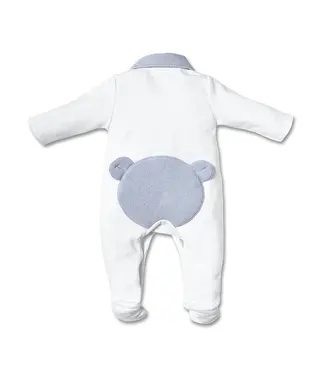 First First Bjorn Rompersuit Teddy Backside Whi/Azu