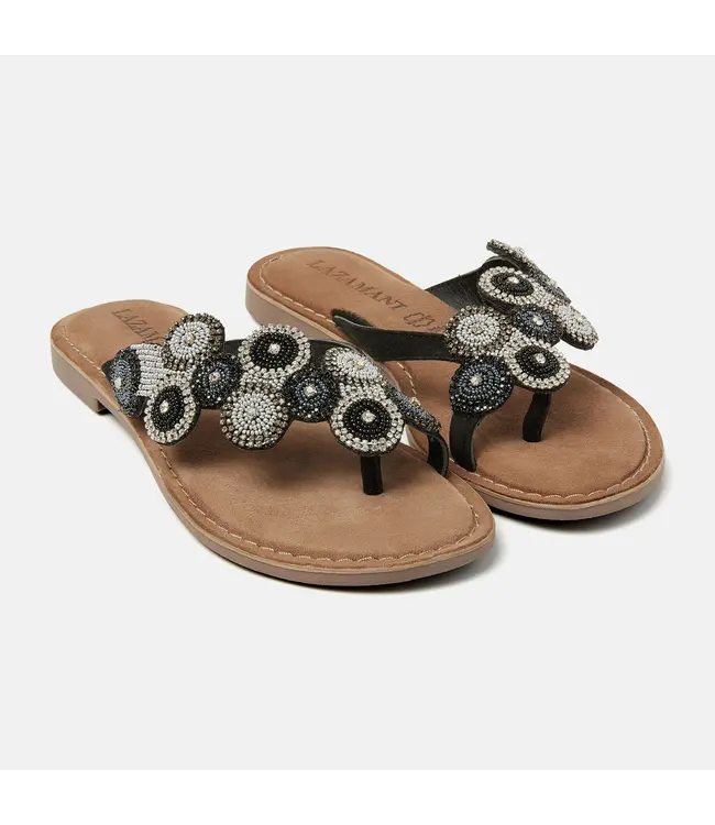 Lazamani Julia Dames Slippers Zwart