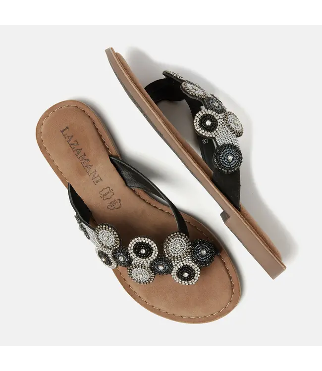 Lazamani Julia Dames Slippers Zwart