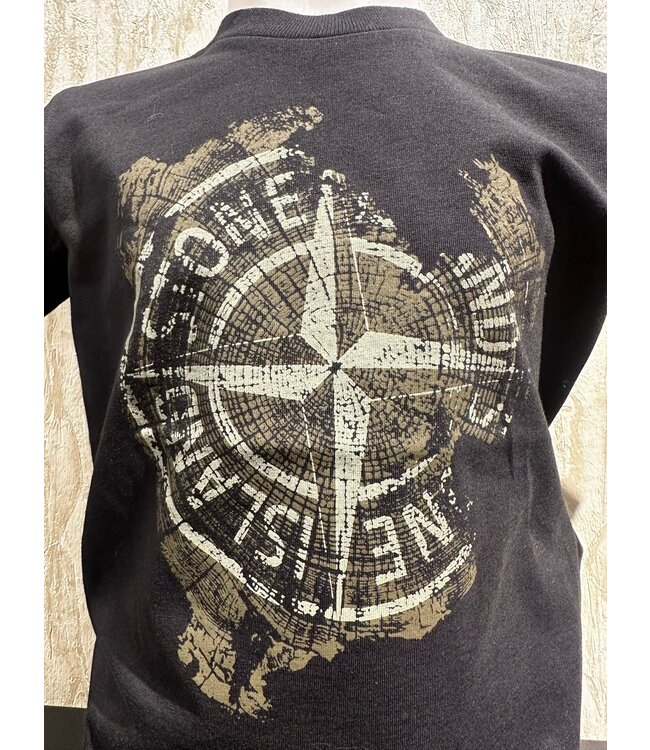 Stone Island SS T-SHIRT BLACK FRONT PRINT