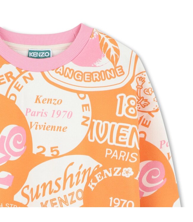 KENZO Sweater Kenzo Print  Roze/Oranje