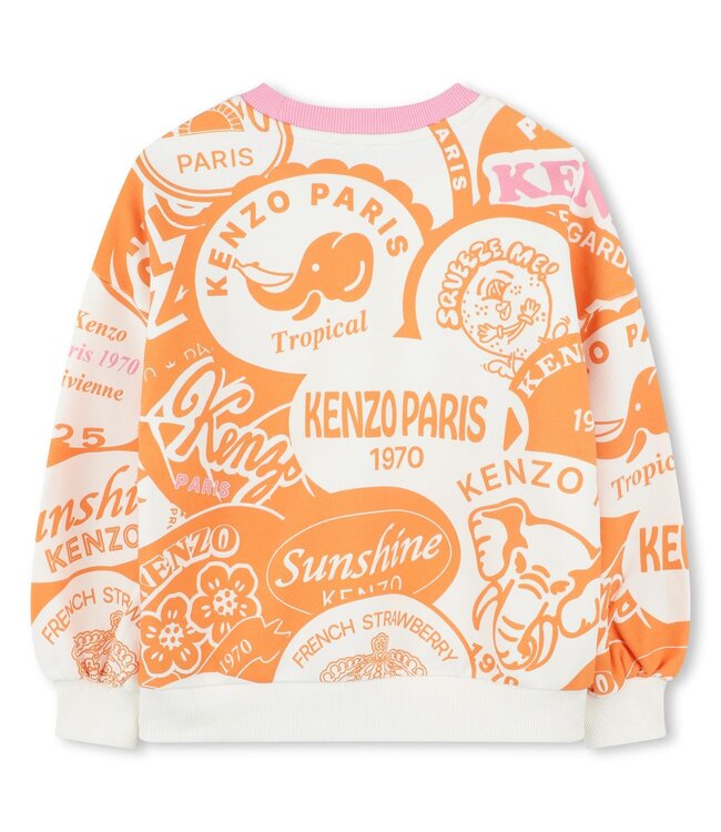 KENZO Sweater Kenzo Print  Roze/Oranje