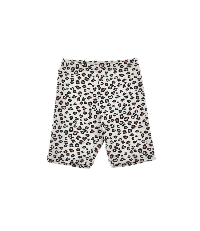 Monnalisa 2 Delige Set Maxi T-Shirt met Fietsbroekje Panterprint