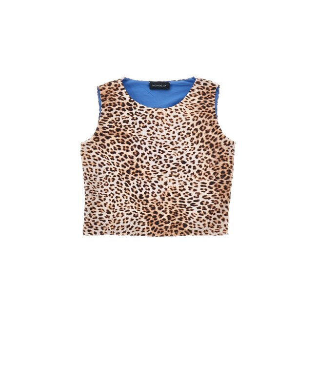 Monnalisa Top Panterprint met open rug