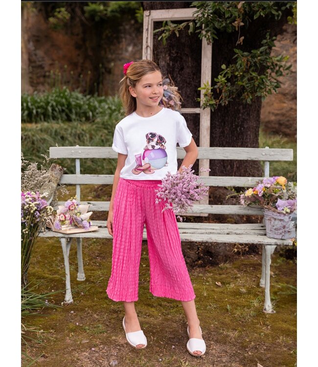 Magil T-Shirt Bulldog Roze Zonnebril