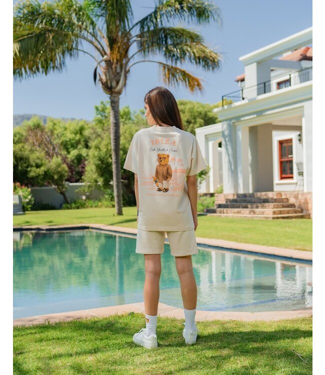 Baron Filou Baron Filou T-Shirt Oversized Backprint CXVIII IBIZA Pearl White