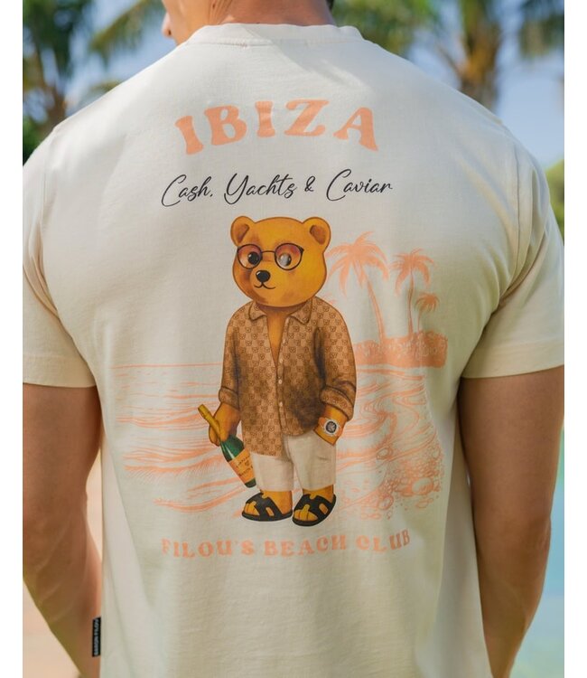 Baron Filou Baron Filou T-Shirt Oversized Backprint CXVIII IBIZA Pearl White