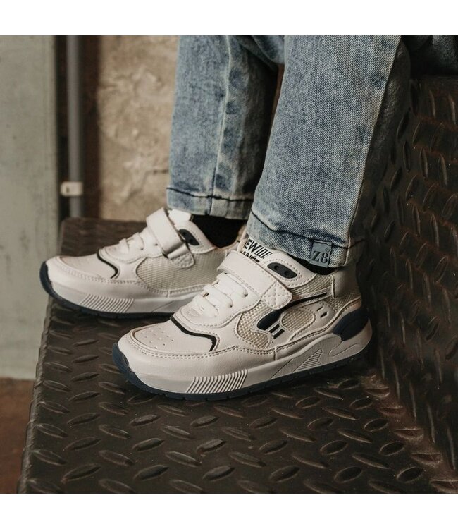 SHOESME Sneaker Wit-Donkerblauw