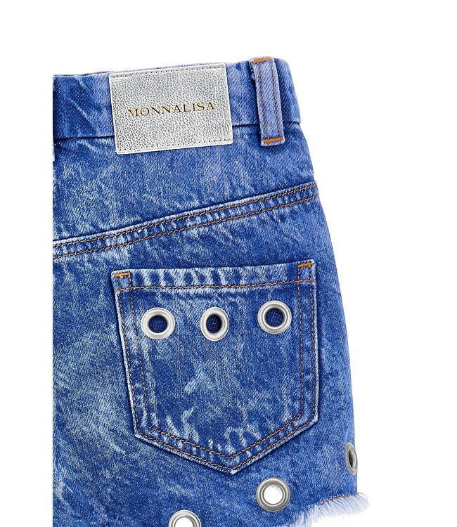 Monnalisa Denim Short met ringen