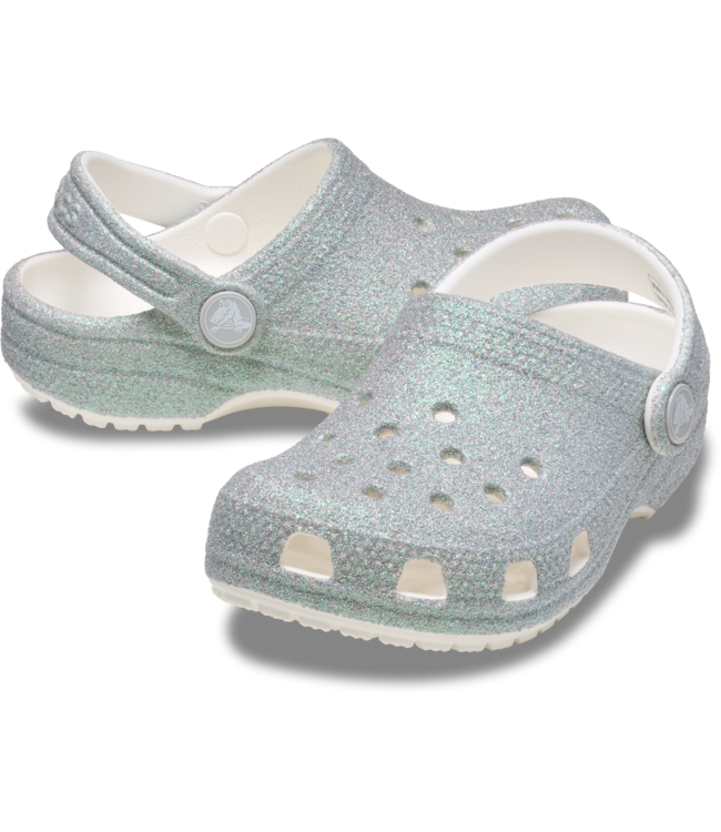 Crocs Classic Iridescent Glitter CgT White