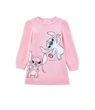 Monnalisa Sweatdress Stitch & Angel Roze
