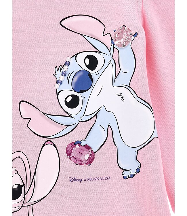 Monnalisa Sweatdress Stitch & Angel Roze