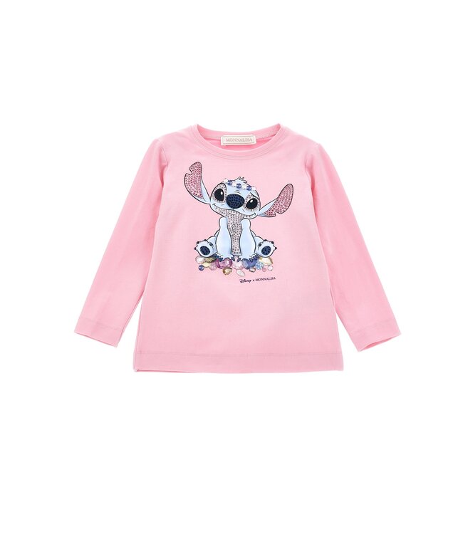 Monnalisa Shirt Lange Mouwen Stitch Roze
