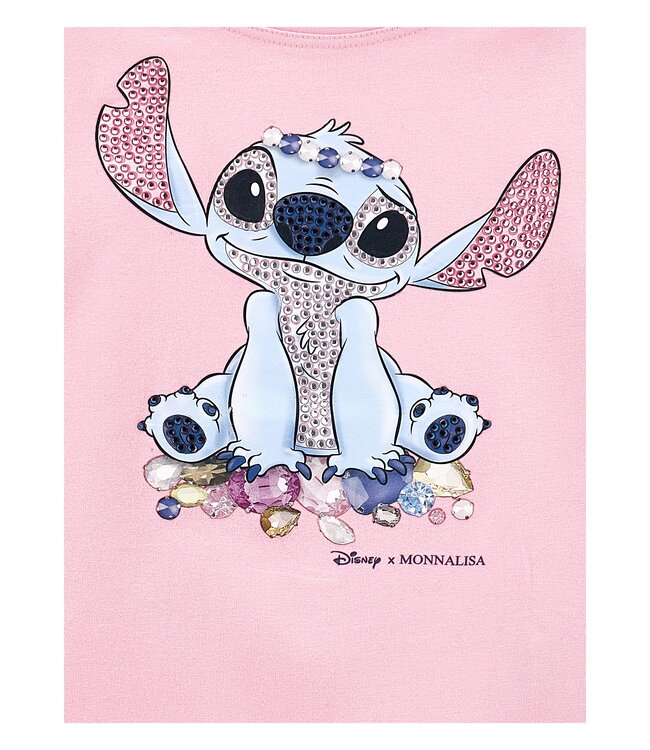 Monnalisa Shirt Lange Mouwen Stitch Roze