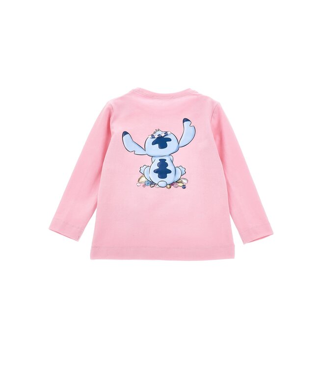 Monnalisa Shirt Lange Mouwen Stitch Roze