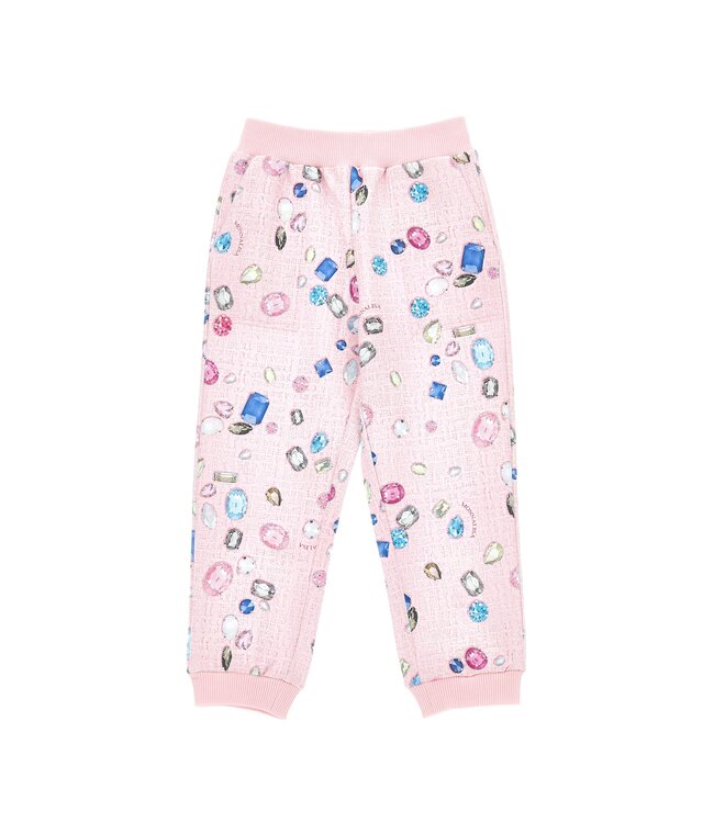 Monnalisa Joggingbroek Diamantjes Roze