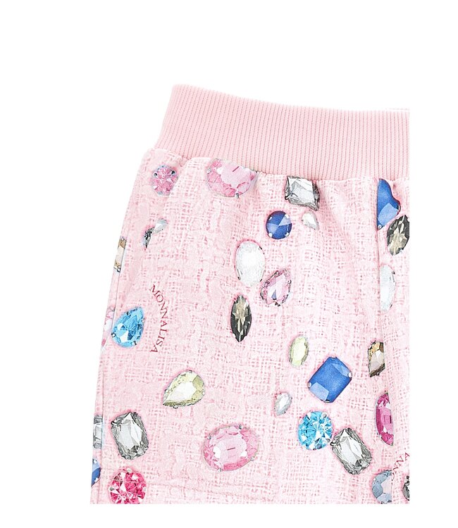 Monnalisa Joggingbroek Diamantjes Roze